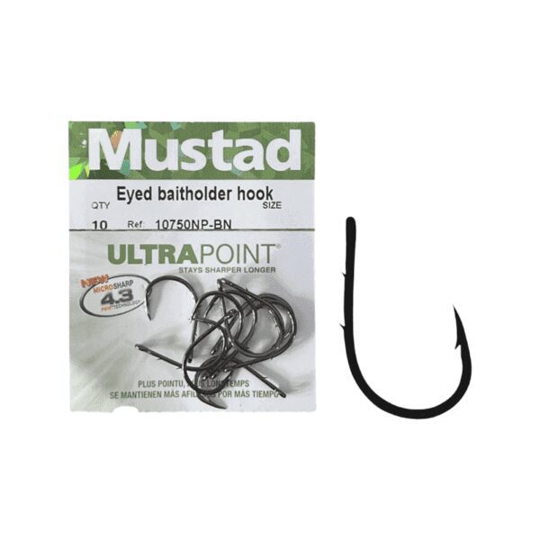 Mustad Eyed Baitholder Hook 10 Stk-1