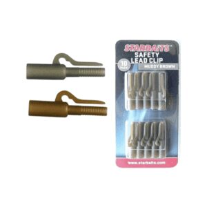 Starbaits Safety Lead Clips Muddy Brown 10 Stk-0